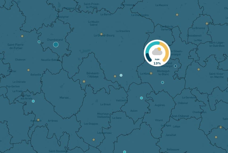 Visualisation géographique des parts de marché dans Veez